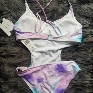 Hot Topic Pusheen Open Back One Piece Swimsuit